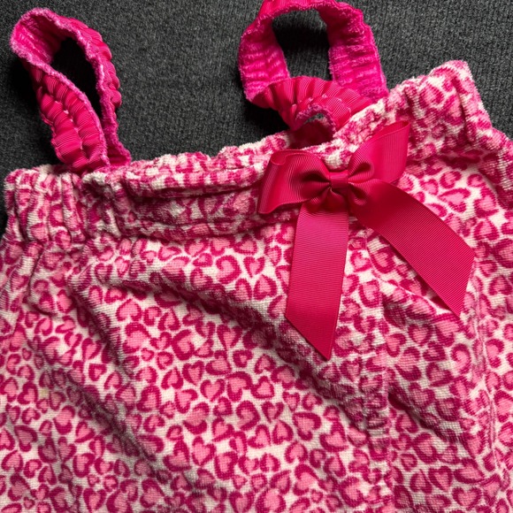 Girls Valentines Gift: Pink Heart Terry Wrap Robe L / XL 8 & Squishmallows - Picture 2 of 10